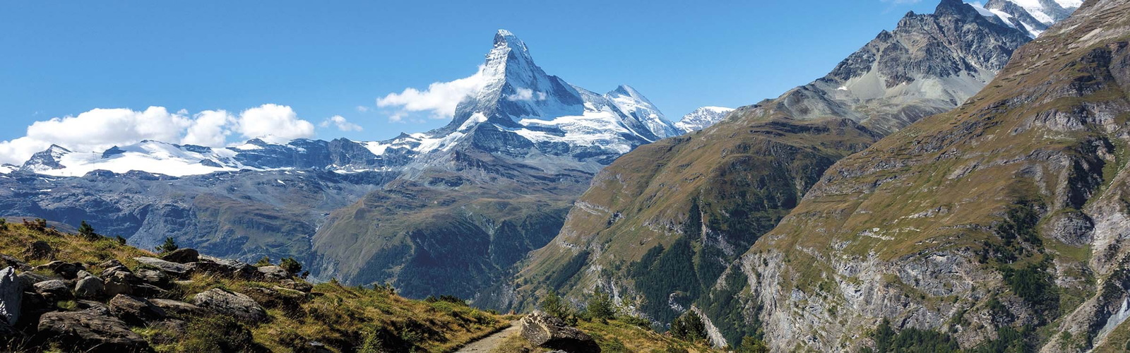The last part of the Europaweg beginning the gradual descent in to Zermatt