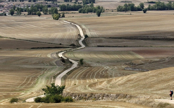 The Camino crosses the meseta