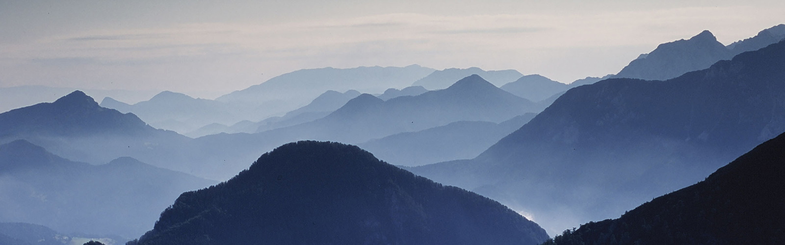 Looking east from Storžic in early morning light