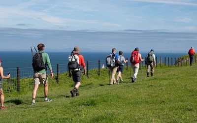 Striding out along St Bees Head