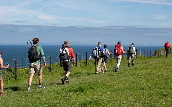 Striding out along St Bees Head
