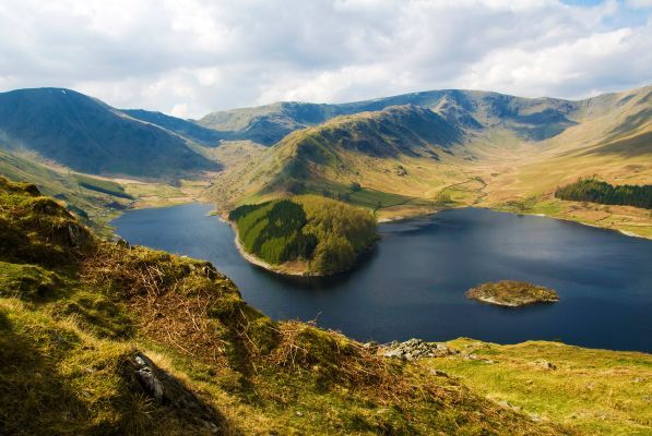 Looking down on Mardale Head from the Corpse Road on the eastern slopes of Haweswater