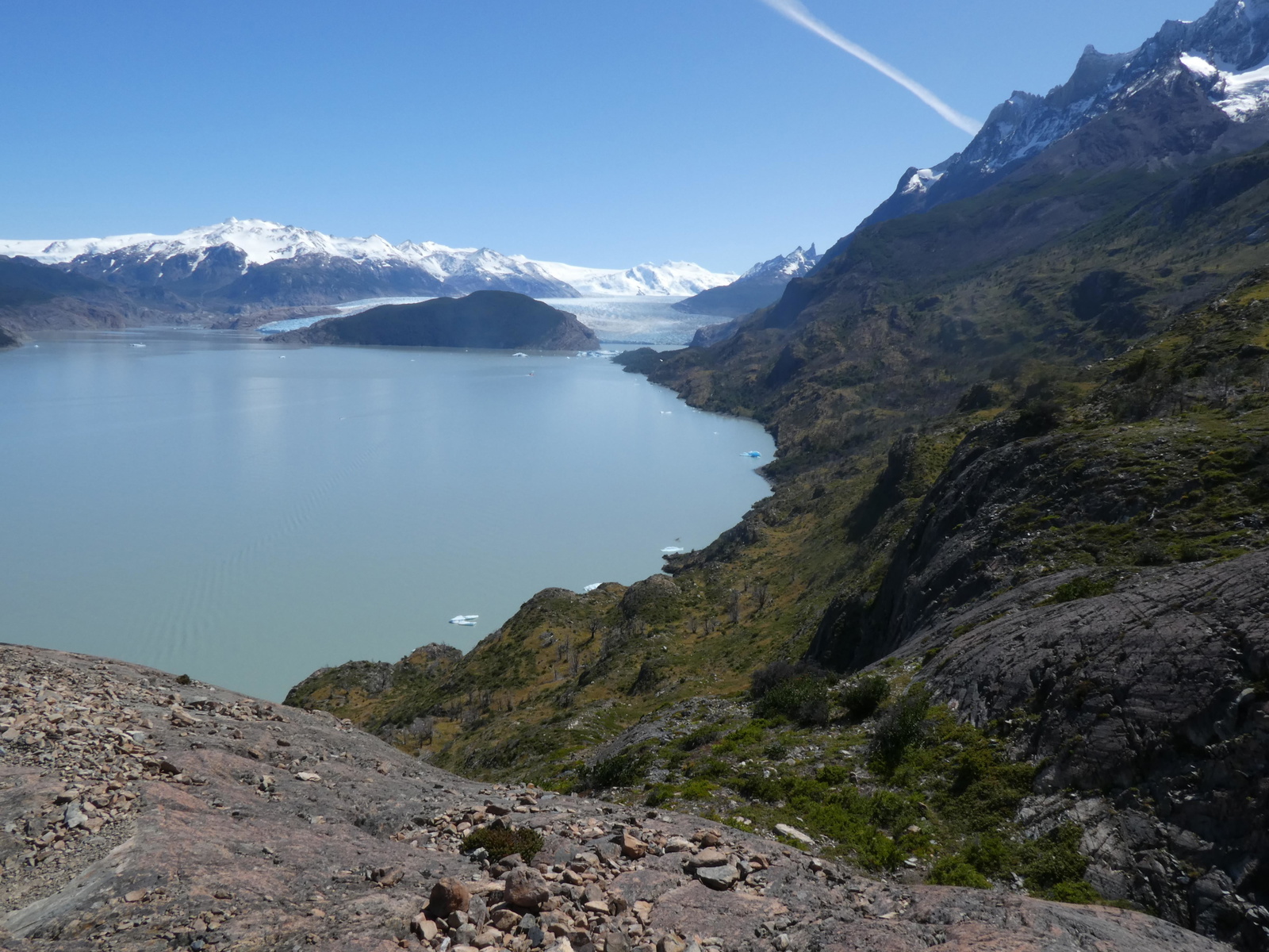 The snout of Grey Glacier at the start of the W trek