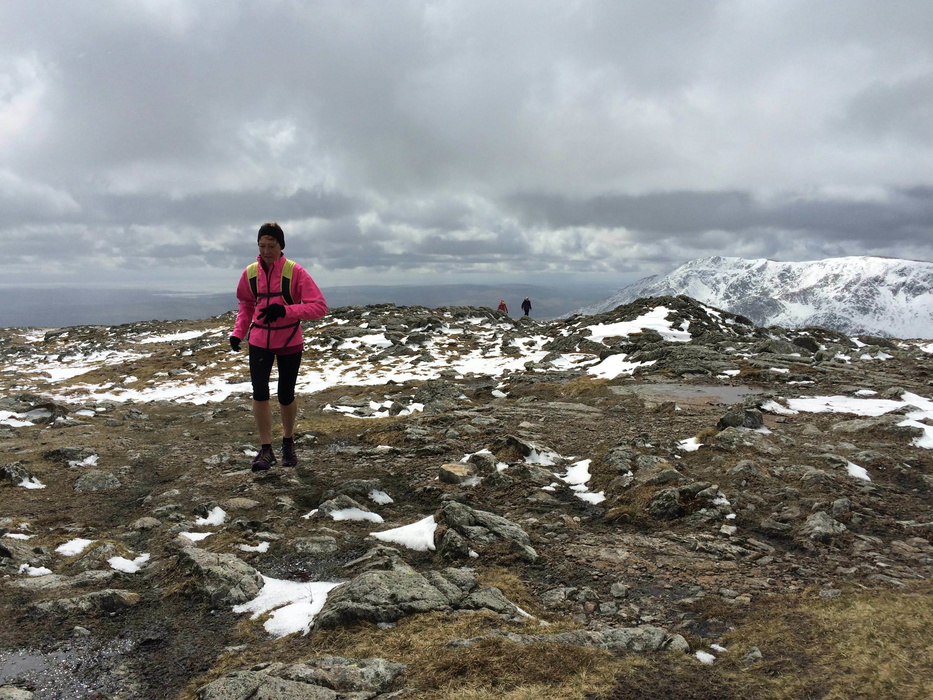 Winter Fell Running In The  Lake  District