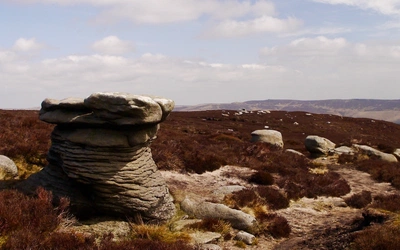 The Druid Stone On Kinder Scout