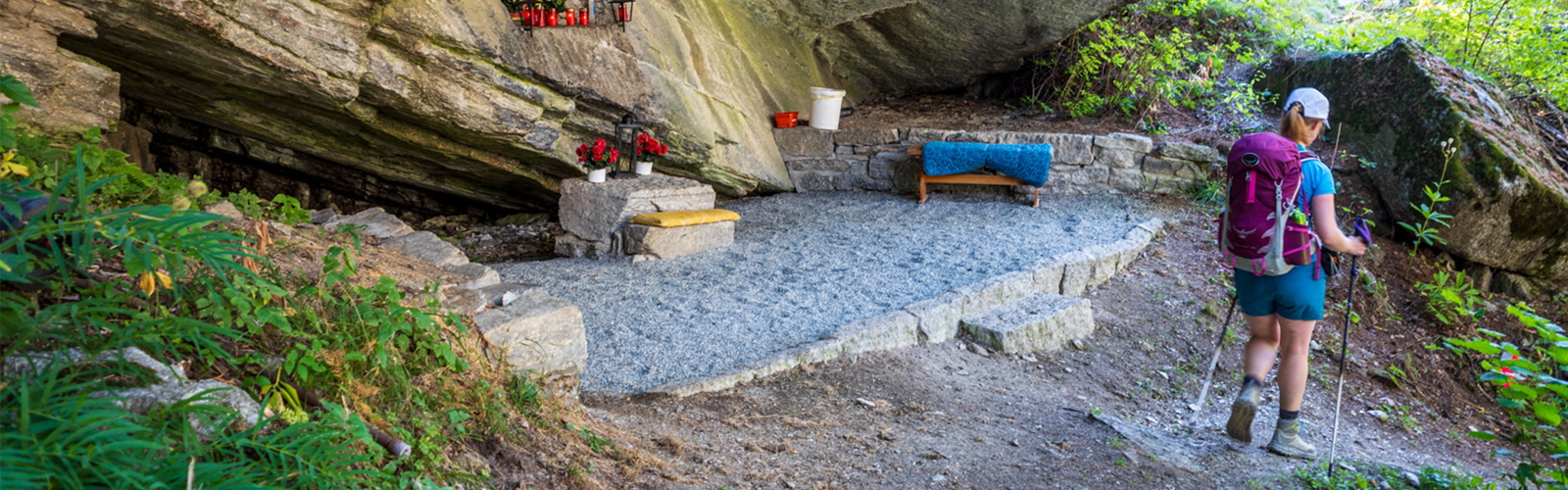 On the Tour of Monte Rosa with hiking poles