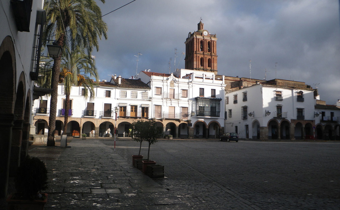 Zafra bathed in late afternoon sunshine after the rains