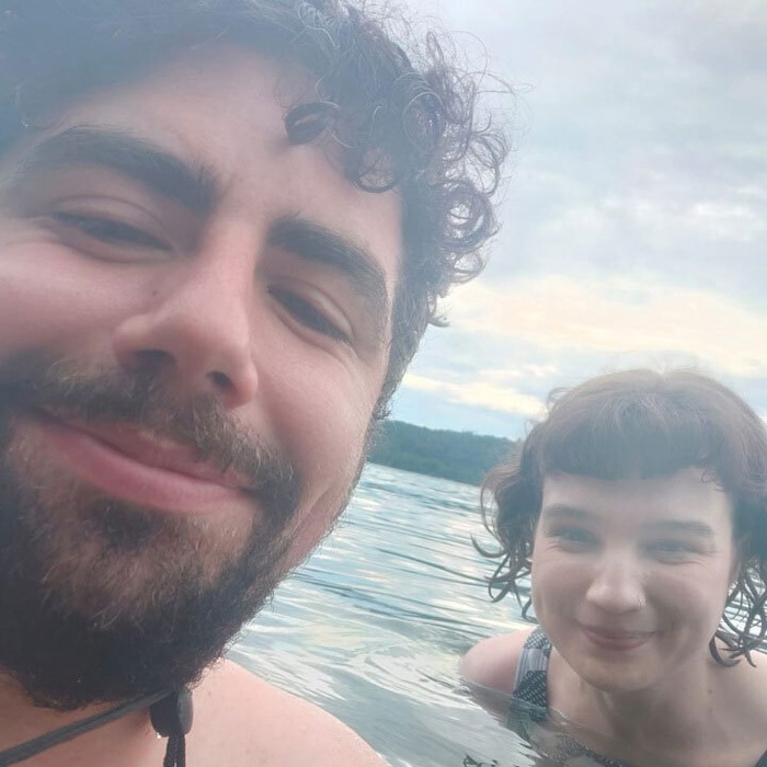 Jon and I on an evening swim