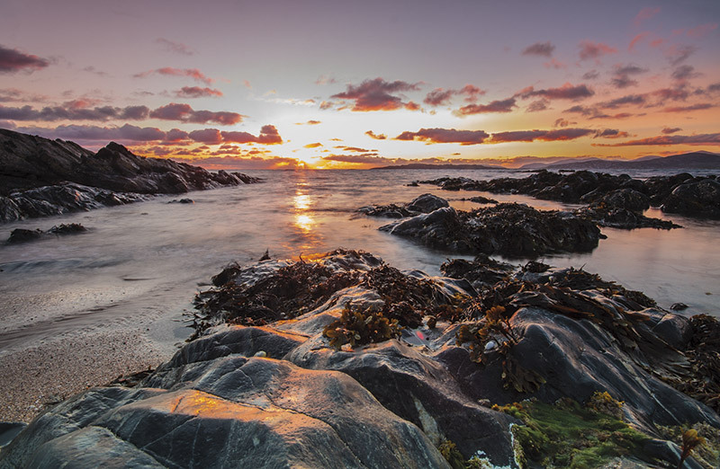 Sunset from Traigh Scarasta in South Harris