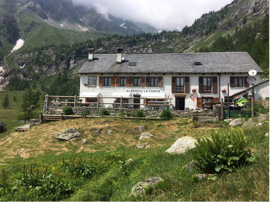 The family run Albergo La Fonte Alpe Veglia day 3